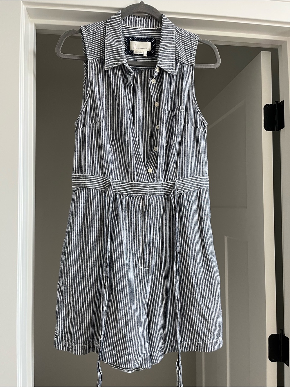 Anthropologie Pinstriped Romper